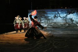 NEIGE by Catherine Kontz. Designed by E.M. Parry. Associate video designer, Timothy Bird. Composer, librettist and director: Catherine Kontz. Les Grand Theatres de Ville, Luxembourg, 2014.