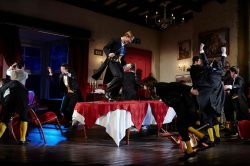 POSH by Laura Wade. Designed by E.M. Parry. Dir. Susannah Tresillian. Nottingham Playhouse & Salisbury Playhouse, 2015.