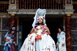 Tanika Yearwood as Hymen in AS YOU LIKE IT, Shakespeare's Globe, 2019. Designed by E.M. Parry. Directed by Federal Holmes and Elle While. Photo by Helen Murray.