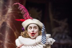 Michelle Terry in HAMLET by William Shakespeare @ Shakespeare's Globe. Designed by E.M. Parry. Directed by Federay Holmes and Elle While. Photo ©Tristram Kenton