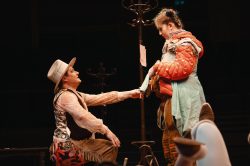 AS YOU LIKE IT by William Shakespeare. Northern Broadsides / New Vic Newcastle-Under-Lyme co-production, touring 2022. Set and costume design E.M. Parry. Directed by Laurie Sansom.