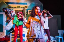 GRIMM TALES by Philip Pullman, based on Tales of the Brothers Grimm, adapted / devised by Kirsty Housley and the company. Designed by E.M. Parry. Dir. Kirsty Housley. Unicorn Theatre, 2019.