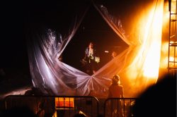 WE DIG, devised by Emma Frankland and the company. Design by E.M. Parry, costume design associate Prinx Lydia. Dir. Emma Frankland. Oval House, 2019. Photo: Rosie Powell.